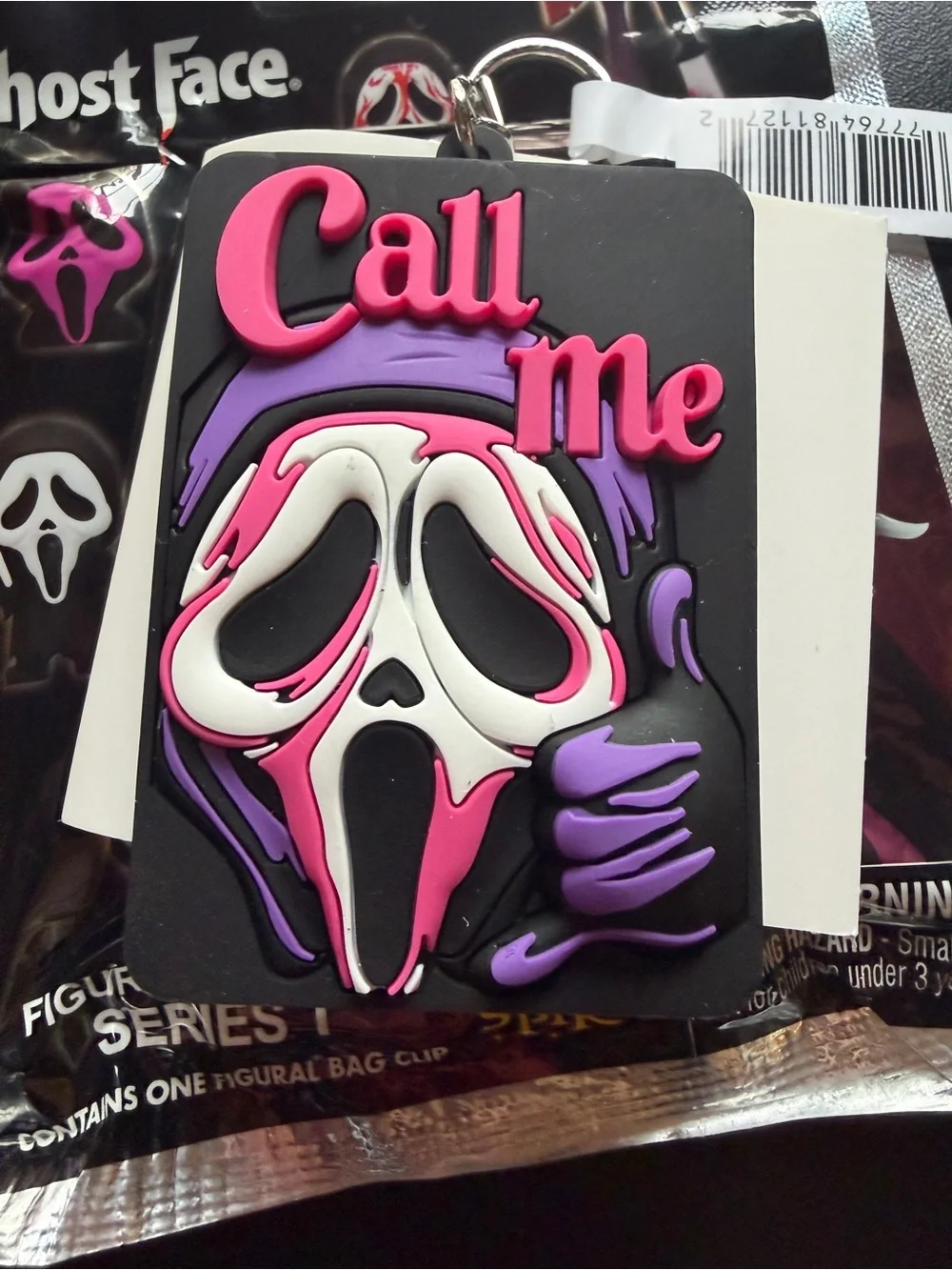 New Ghost Face Scream Blind Bag Figural Keychain Clip 'Call Me' Series 1